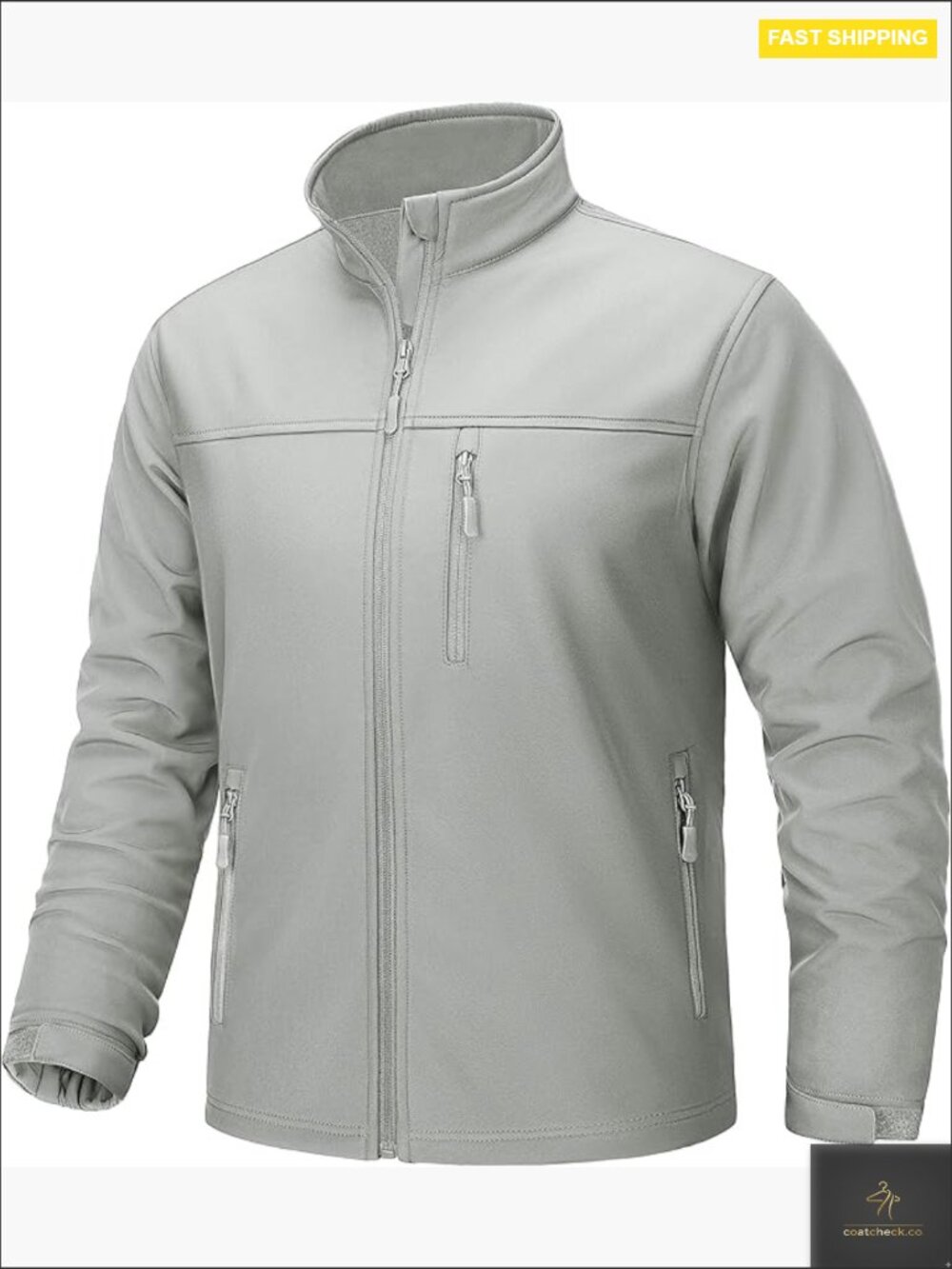Men's Lightweight Softshell Jacket Fleece Lined Waterproof Tactical Windbreaker